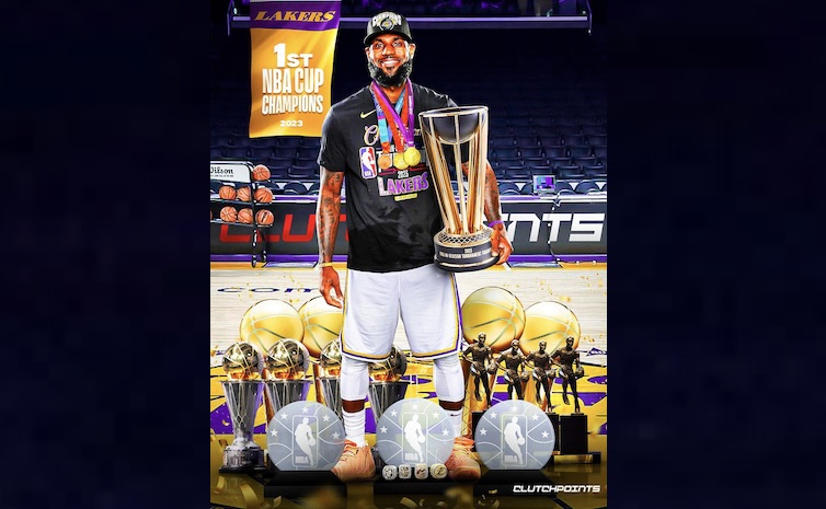 Vitrina actualizada todos los premios de LeBron James Basquet Plus